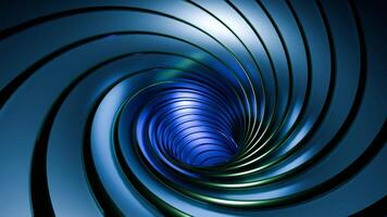 An Abstract Blue Spiral Tunnel featuring mesmerizing Light Effects in an artistic visual style. Design video