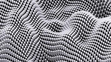 Abstract wavy texture of grey small balls. Design. Tiny metal beads moving up and down. video