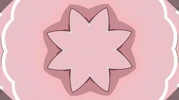 Animated pattern style with floral layers. Design. Abstract floral pattern in moving background animation. Floral pattern of round moving animation video