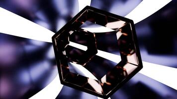 An Abstract Geometric Crystal Formation Presented in Vibrant and EyeCatching Colors. Design video