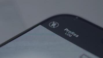 Close-up of icons on phone screen. Action. Software icons on phone screen. Stylish program icons on touchscreen phone video