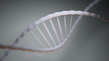 Moving dna helix in 3d. Design. Lines of spiral dna with emerging chains of connections. 3D animation of emerging connection between molting dna video