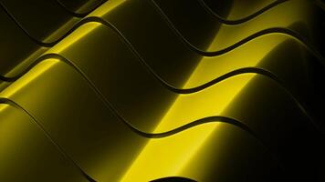 Wavy metal lines move in background. Design. Bands with metallic luster move in waves. Background animation with moving waves and metal bands video
