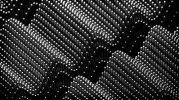 Abstract waves of metal cloud of tiny balls that fall down like rain. Design. Small falling metal particles. video
