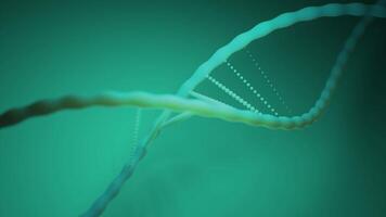 Moving dna helix in 3d. Design. Lines of spiral dna with emerging chains of connections. 3D animation of emerging connection between molting dna video