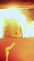 Metal Casting Process Involves the Pouring of Molten Steel into Molds for Shaping Objects. Stock Clip video