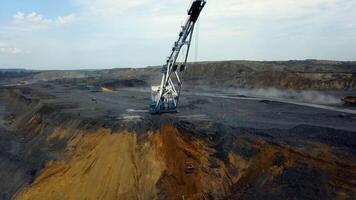 Heavy Machinery in Open Pit Mining is essential for efficient resource extraction. Stock Clip video