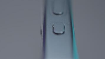 USA, New York - September 15, 2023. Close-up design of case of new iPhone. Action. Stylish design of new iPhone 15 pro max on isolated background. Button on side of new iPhone 15 pro video