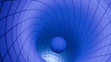 Dynamic Blue Geometry Transformations Represented and Explored in 3D Space Environment. Design video