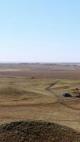 A Vast and Expansive Empty Prairie Landscape Characterized by Rolling Hills and Open Space. Stock Clip video