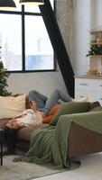 Experience Cozy Winter Relaxation by the Window While Enjoying Beautiful Holiday Decor video