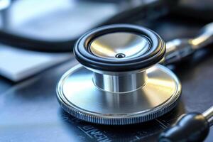A Symbol of Care A Close-up of a Stethoscope, Captured by Photo