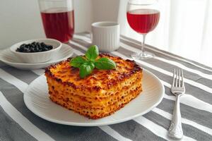 A Classic Italian Lasagna, A Hearty and Comforting Meal photo