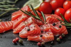 A Fresh Catch Salmon Steaks, Ready for a Flavorful Feast photo