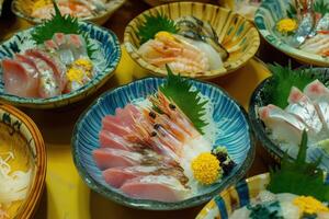 A Colorful Array of Sashimi, A Seafood Lover's Dream photo