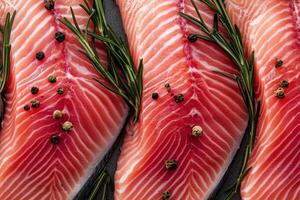 A Fresh Catch Salmon Fillets, Ready for Culinary Delights photo