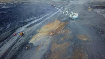 Aerial View of Mining Operations in a Dynamic and Expansive Industrial Landscape. Stock Clip video