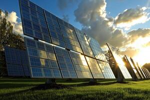 Harnessing the Sun's Power A Field of Solar Panels photo