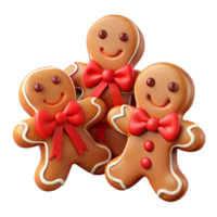 Christmas Baking Fun with a Pile of Gingerbread Men png