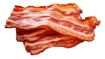 colección de . cocido tocino lonjas, aislado en un transparencia antecedentes. png
