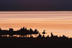 Tranquil Dusk Over Water. A Stunning Sunset Reflection in the Ecoregion Sky photo