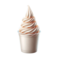 An ice cream sundae is shown in a plastic cup png