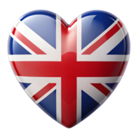 Heart shaped Union Jack Perfect for patriotic designs, expressing British pride, or adding a touch of UK flair to projects. Ideal for websites, social media, presentations, and marketing materials. png