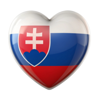 Heart shaped Slovak Flag Perfect for Independence Day Celebrations, Showcasing Slovakian Pride and Patriotism. Ideal for websites, social media posts, or print designs. png