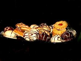 Elegant Chocolate-Dipped Zebra Cookies for Festive Gatherings photo