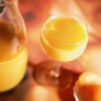 Peach juice close view background photo
