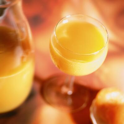 Peach juice close view background