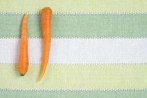 Carrots on a tablecloth photo