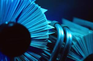 Rotating Rolodex in Blue Hue photo
