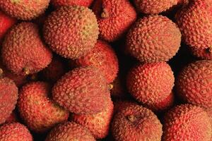 Lychees Close Up Background photo