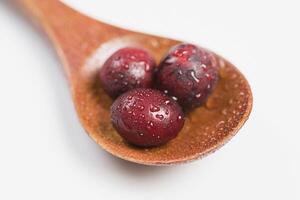 Cranberries on a Spoon, Close View Background photo