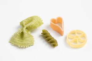 Different Shapes of Pasta Background photo