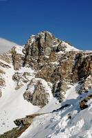 Snow-Capped Mountain with Ice Cap and Natural Landscape photo