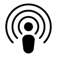 Podcast icon for web, app, infographic, etc vector
