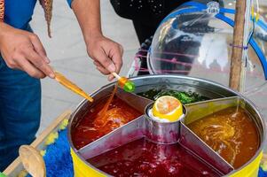 Ottoman macun sugar. Traditional Turkish dessert. Street food. photo