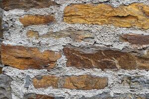 Natural Stone Wall. Mosaic Background and Texture for text or image. photo