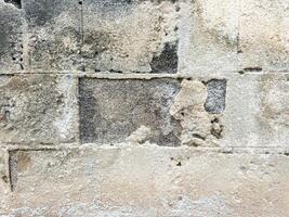 Old Concrete Wall Texture with Moss and Mold Stains, Perfect Background for Vintage or Urban Design Themes photo