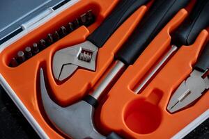 Comprehensive Toolkit with Hammer and Adjustable Wrench photo