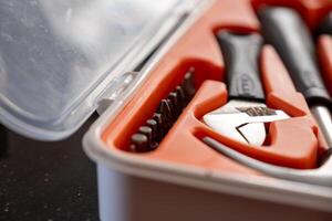 Comprehensive Toolkit with Hammer and Adjustable Wrench photo