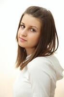 Portrait in white photo