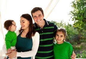 Portrait of a happy smiling family photo