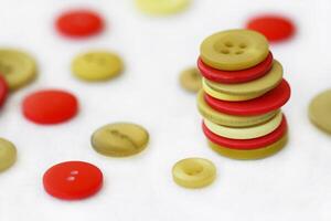 a stack of buttons photo