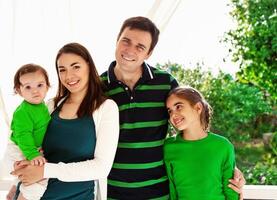 Portrait of a happy smiling family photo