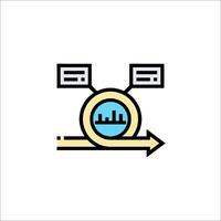 A line icon of a computer with a computer monitor and a computer monitor vector