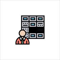 Server room icon illustration vector