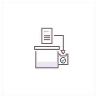 A voting machine icon on a white background vector